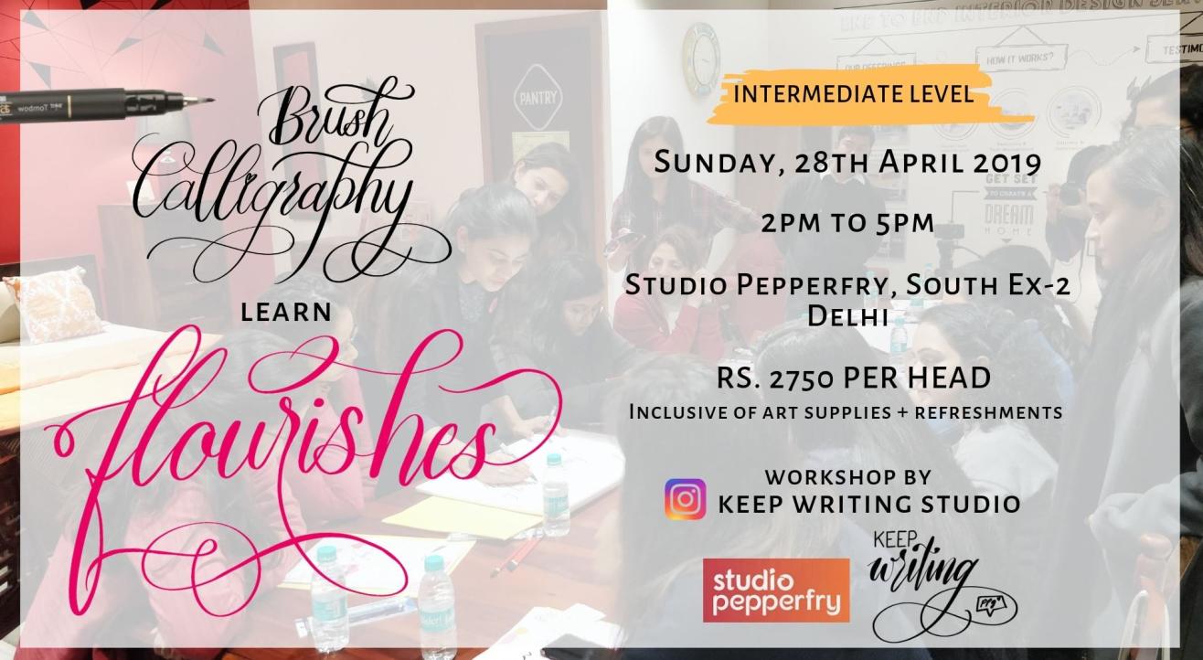 Brush Pen Calligraphy  Workshop- South Ex-2