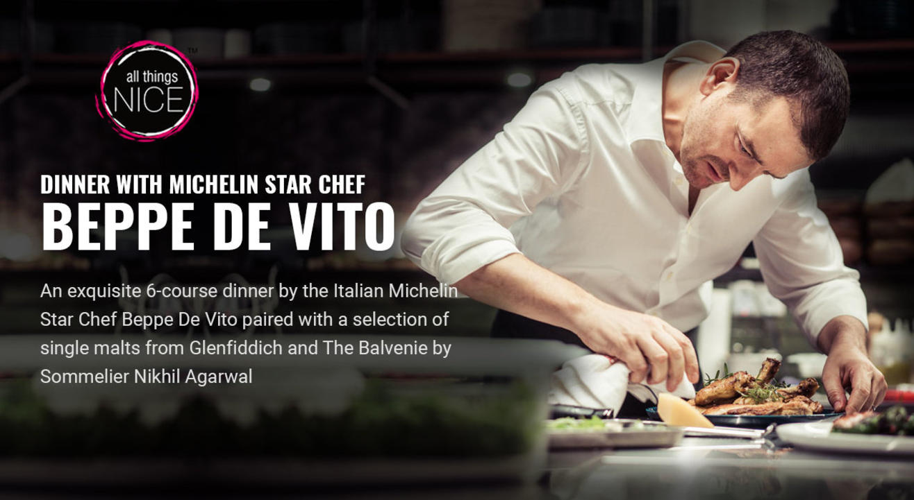 Dinner with Michelin Star Chef Beppe De Vito