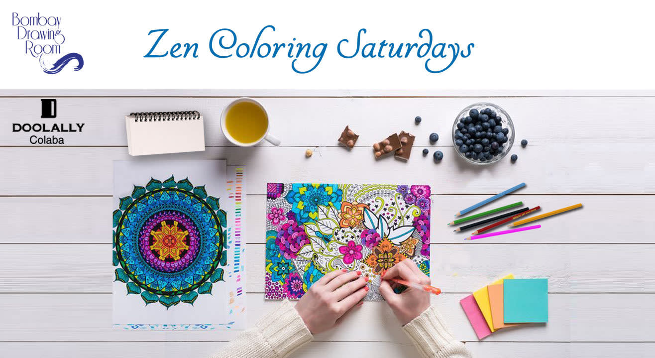 Zen Coloring Saturdays by Bombay Drawing Room