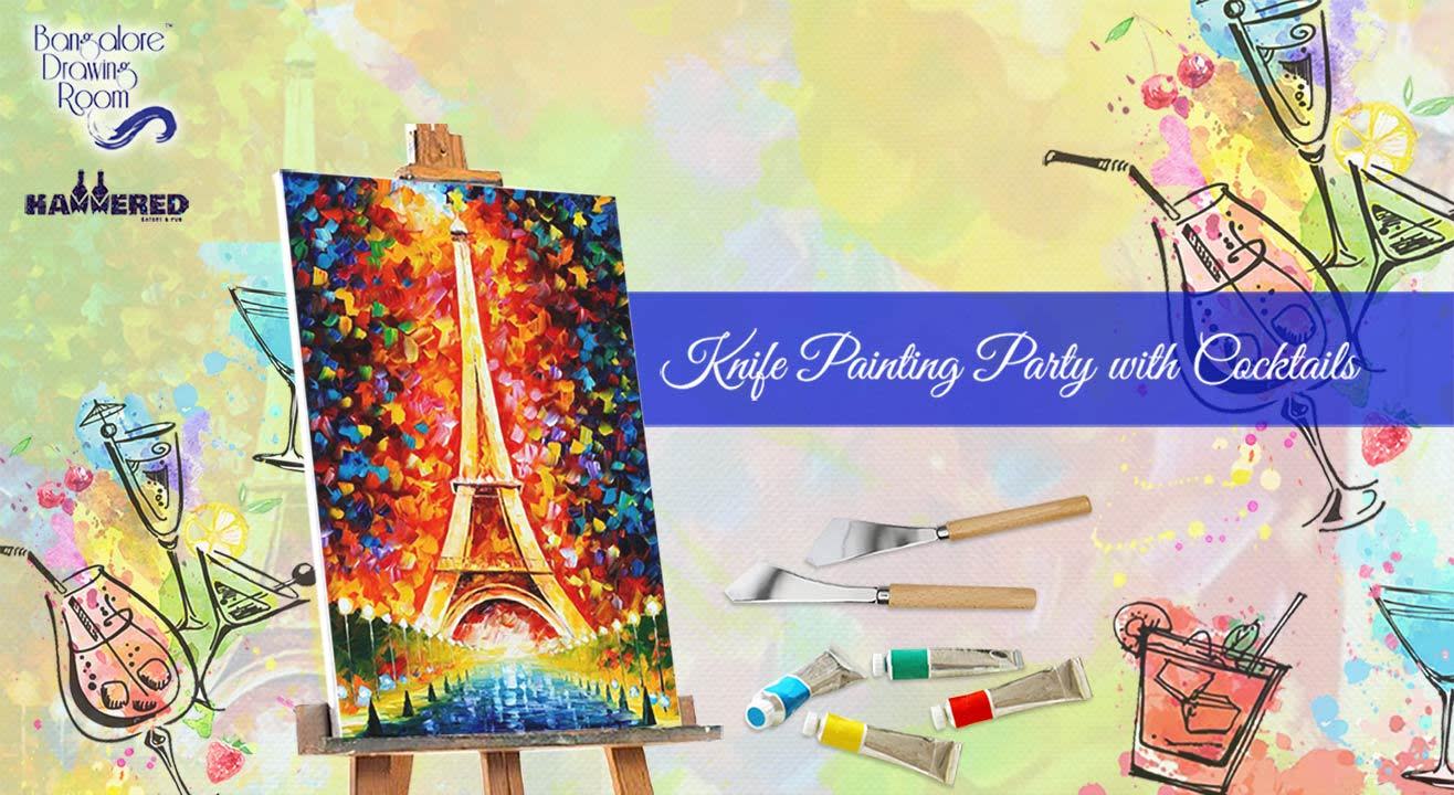 Knife Painting Party with Cocktails