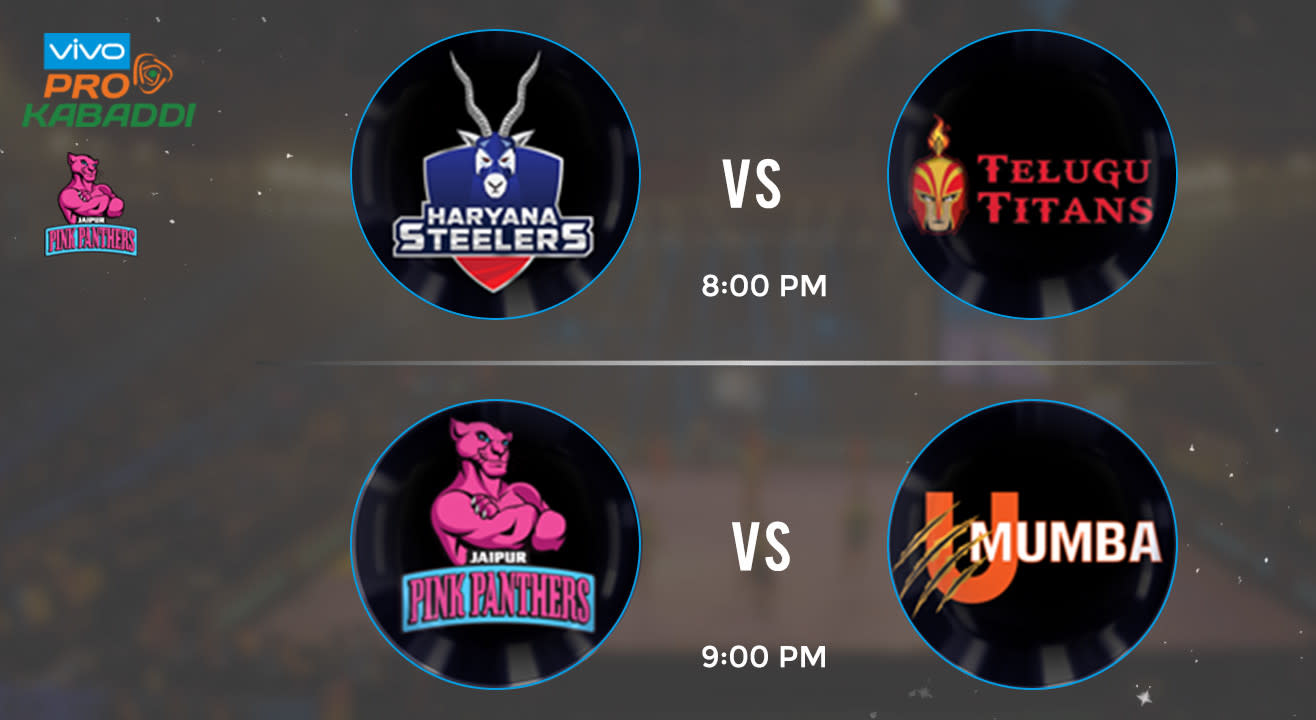 Pro Kabaddi Tickets - Haryana Steelers vs Telugu Titans & Jaipur Pink Panthers vs U Mumba