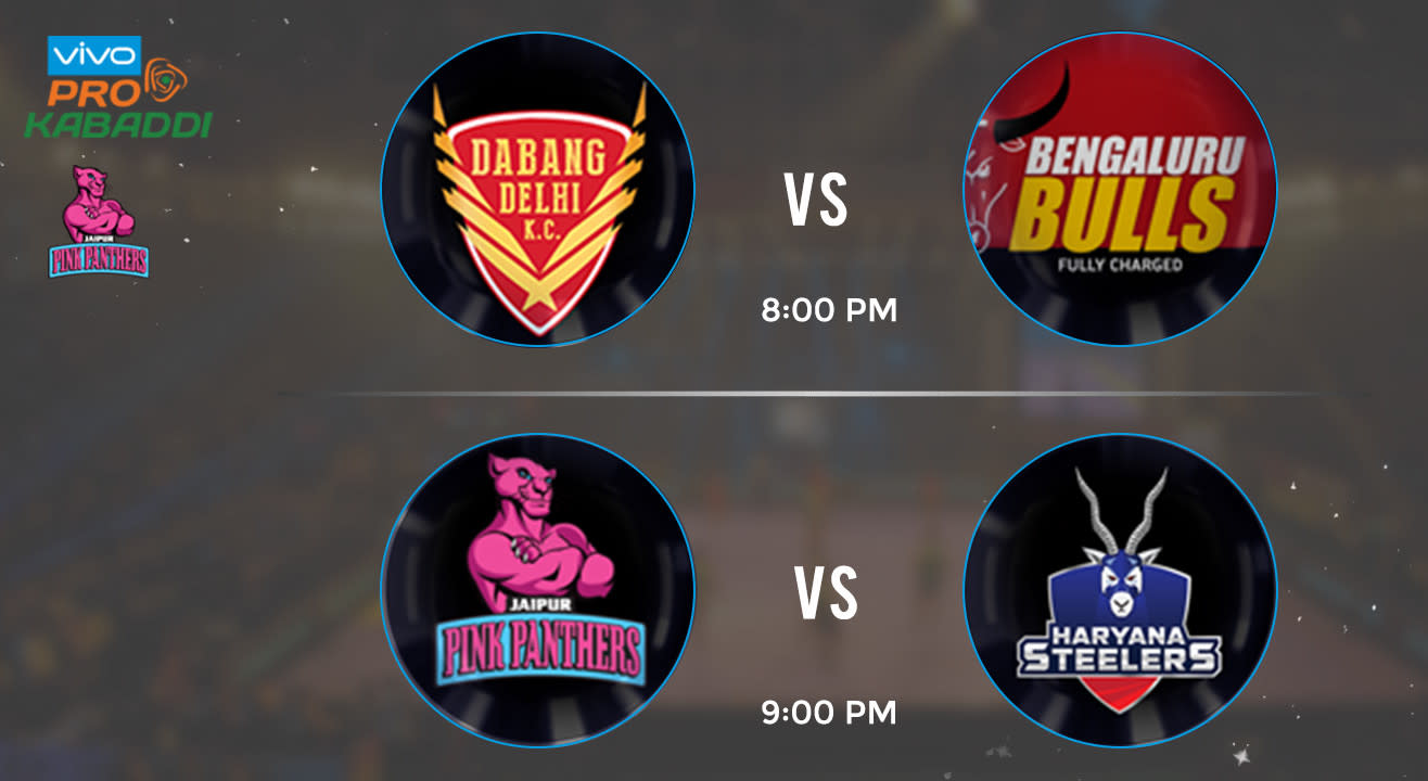 Pro Kabaddi Tickets - Dabang Delhi vs Bengaluru Bulls & Jaipur Pink Panthers vs Haryana Steelers