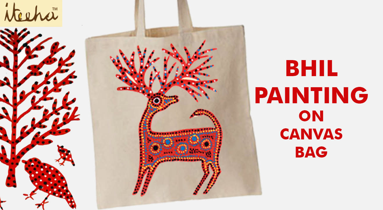 Bhil Painting On Canvas Bag Workshop