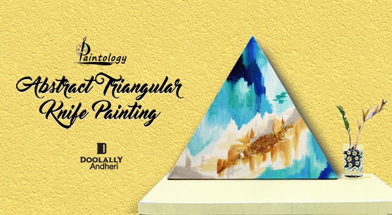 Abstract Art on Triangular Canvas by Paintology