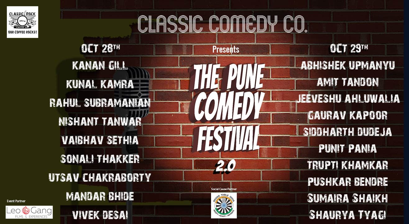 The Pune Comedy Festival 2.0 ft Kanan Gill, Abhishek Upmanyu, Kunal Kamra & more!