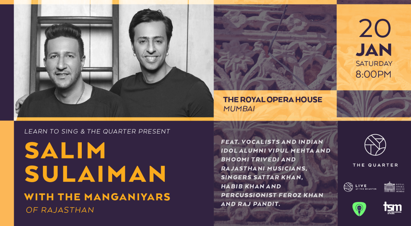 Learn to Sing & The Quarter Present: Salim Sulaiman w/ the Manganiyars of Rajasthan