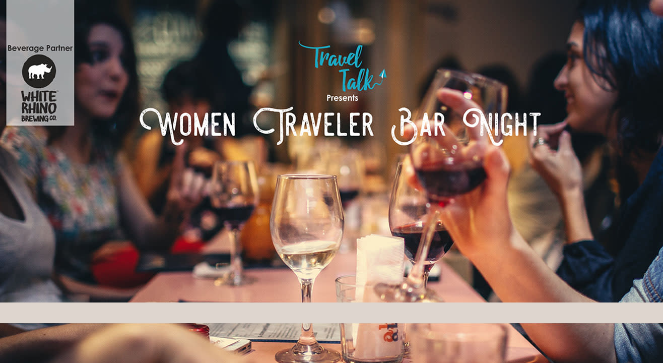 Women Traveler Bar Night