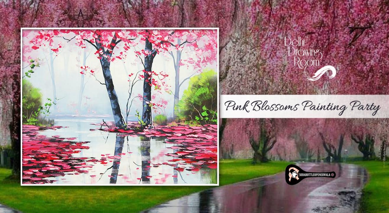 Pink Blossoms Painting Party by Delhi Drawing Room