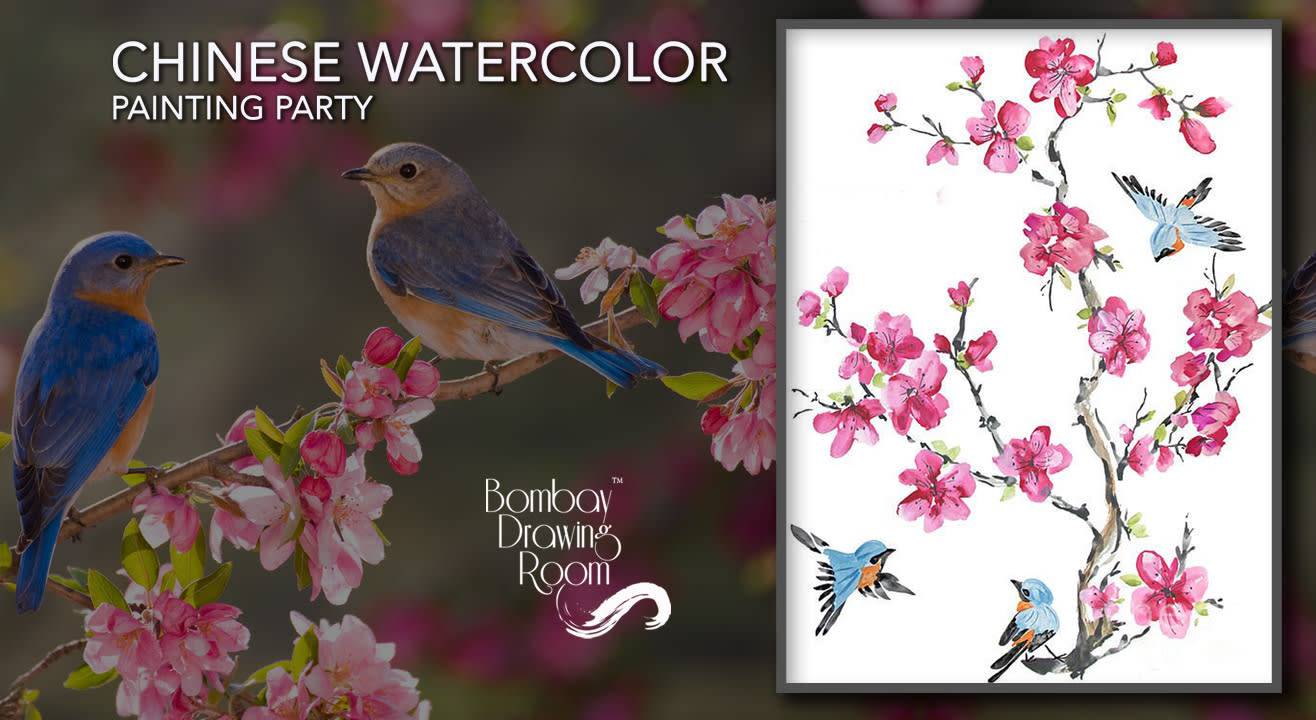 Chinese Watercolor Painting Party by Bombay Drawing Room