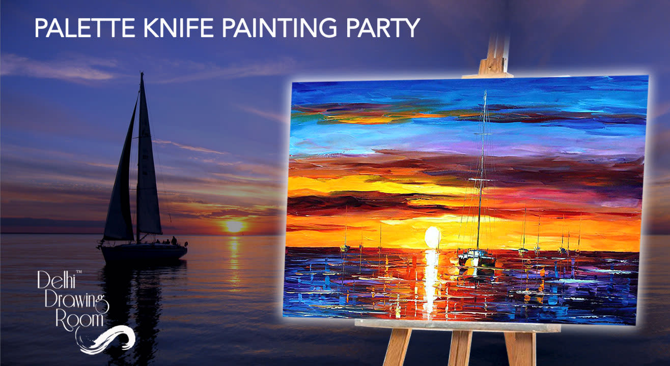 Palette Knife Painting Party by Delhi Drawing Room