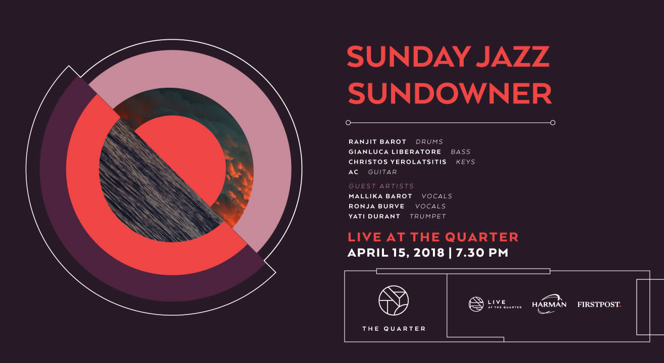 Sunday Jazz Sundowner at The Quarter with Ranjit, Gianluca, AC, Christos, Mallika and Ronja and Yati