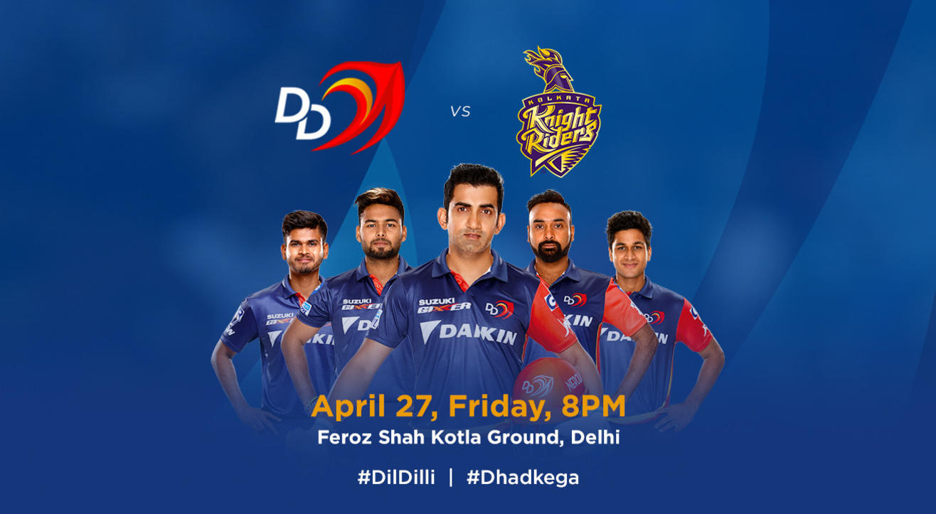 VIVO IPL 2018 - Match 26 - DD vs. Kolkata Knight Riders