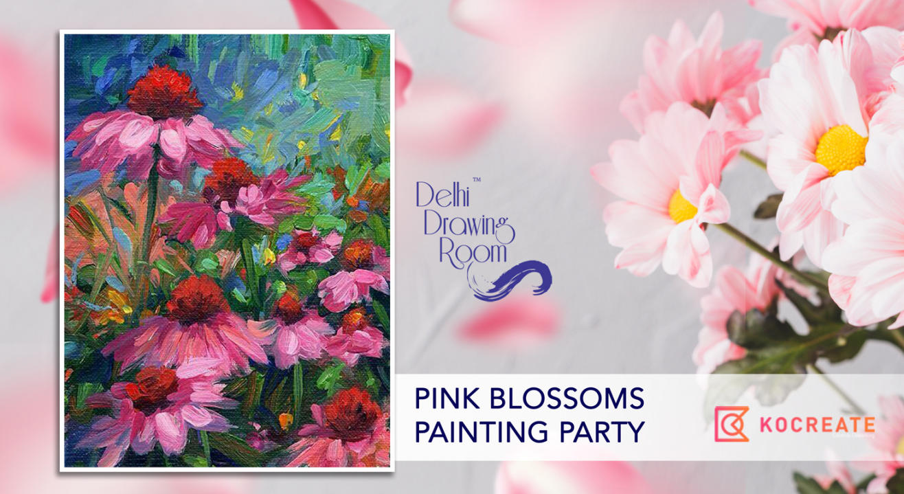 Pink Blossoms Painting Party by Delhi Drawing Room