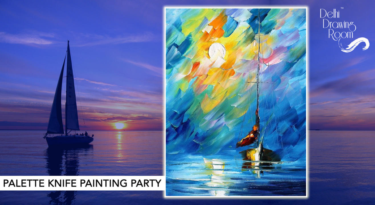 Palette Knife Painting Party by Delhi Drawing Room