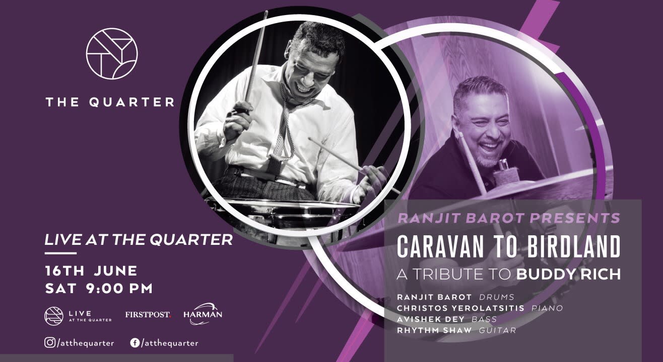 Ranjit Barot presents ‘Caravan to Birdland’, a tribute to Buddy Rich at The Quarter