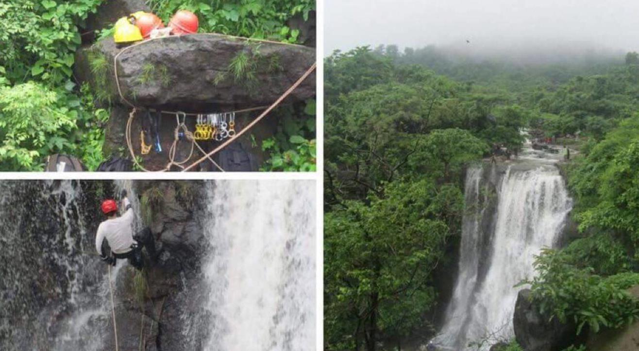 Thrilling Waterfall Rappelling At Bekre with Looneytunes Adventure