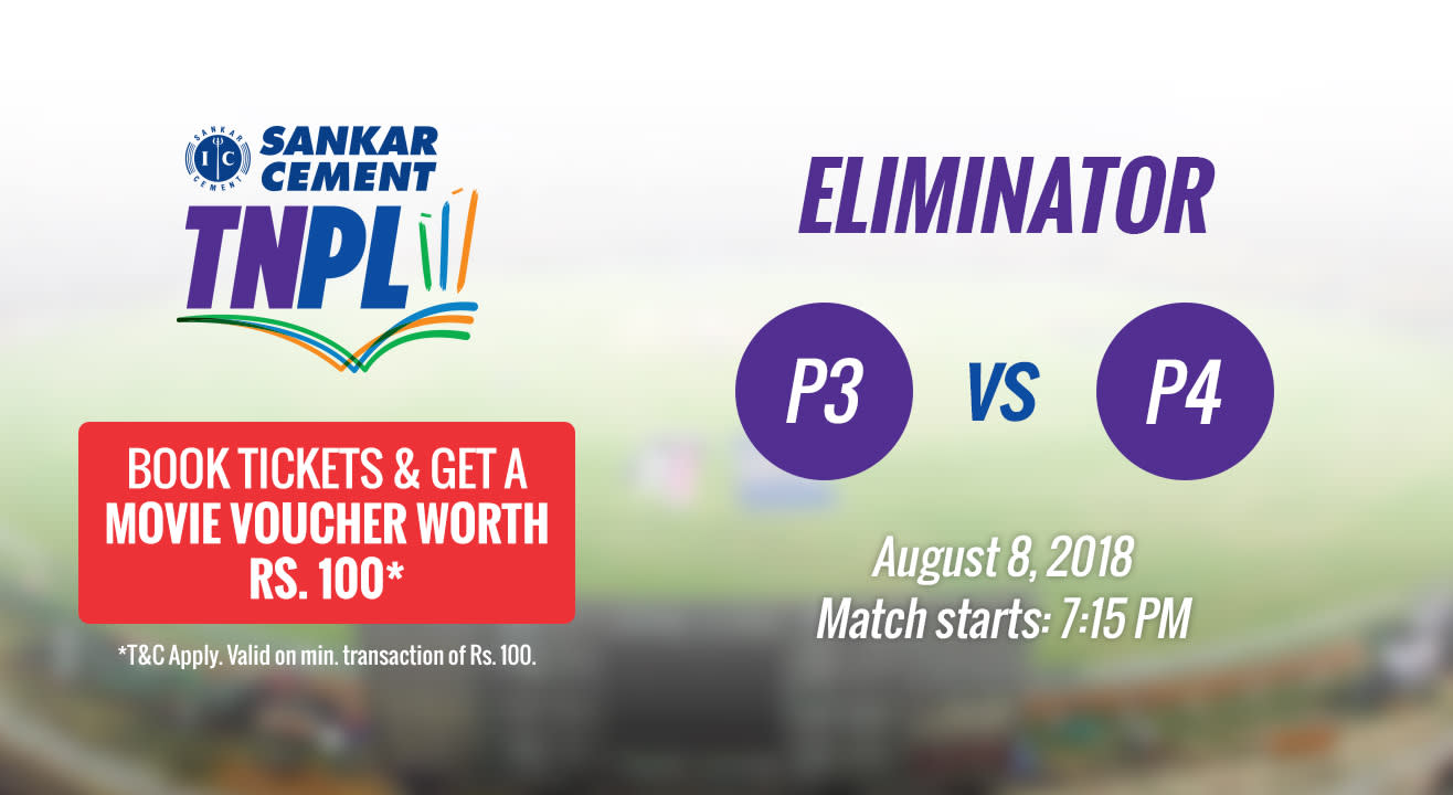 TNPL 2018 | Eliminator (3rd Position Team Vs 4th Position Team)