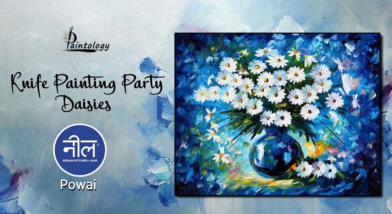 Knife Painting Party 'Daisies' by Paintology