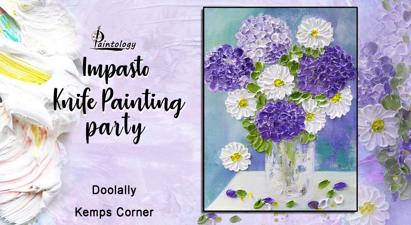 Impasto Knife painting party by Paintology