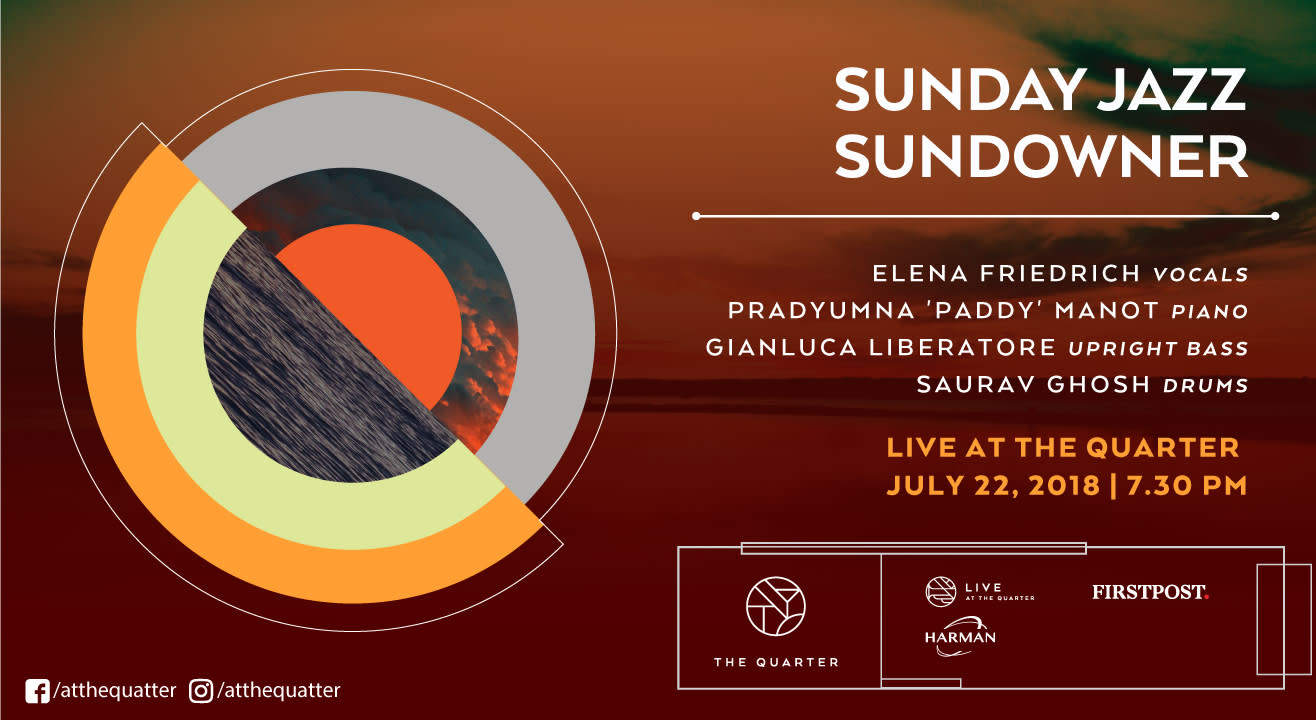 Sunday Jazz Sundowner with Pradyumna, Gianluca, Saurav and Elena at The Quarter