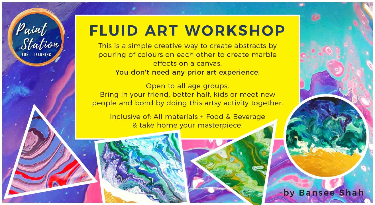 Book tickets to Fluid Art Workshop by The Paint Station