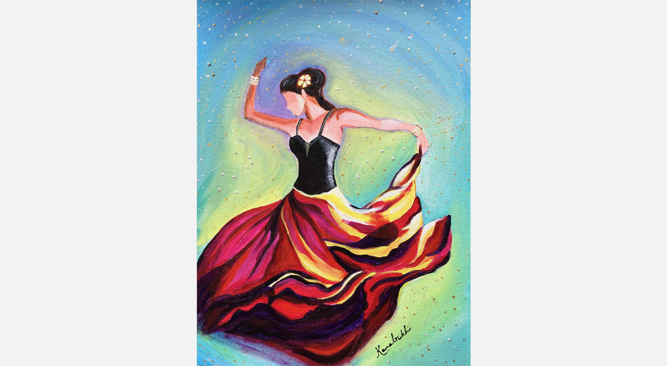 ‘Dance of fire’- Canvas Painting party by Kamalrukh