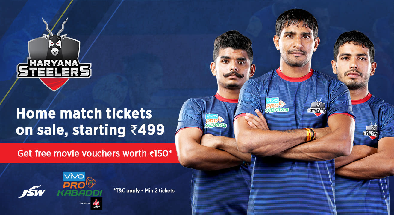 VIVO Pro Kabaddi 2018-19: Haryana Steelers Tickets, schedule, squad & more!