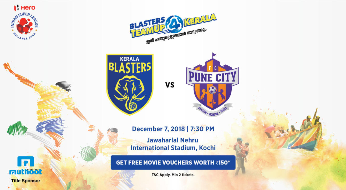 HERO Indian Super League 2018-19: Kerala Blasters FC vs Pune City FC