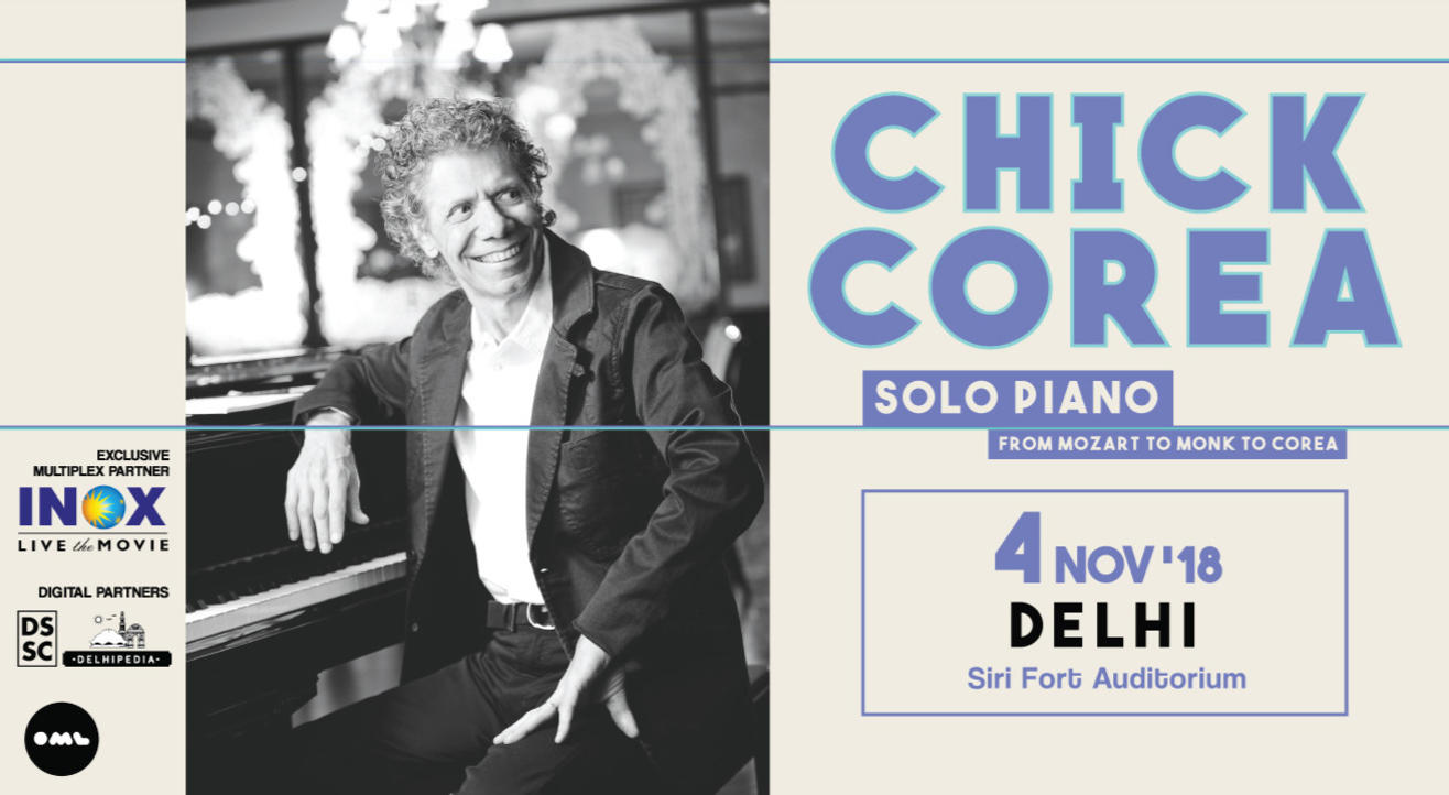 Chick Corea: Solo Piano From Mozart to Monk to Corea, Delhi