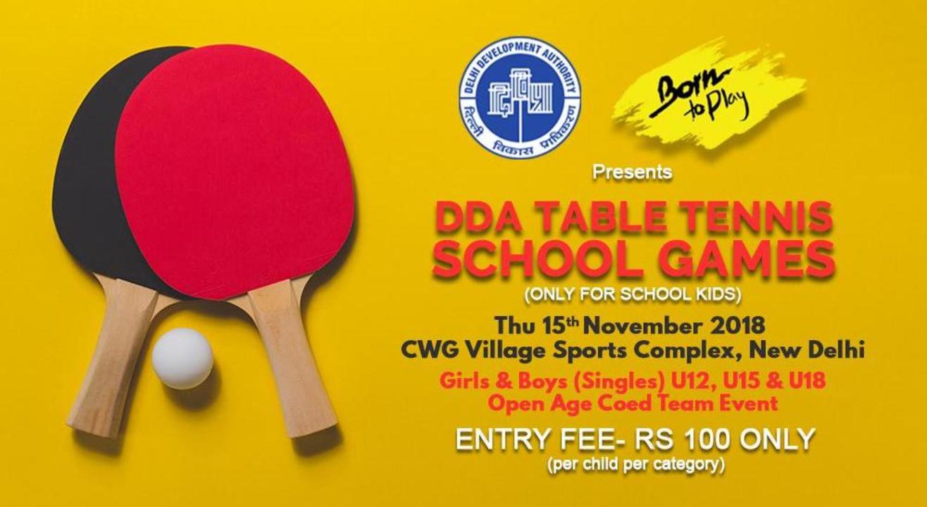 Buy tickets now for DDA Table Tennis School Games