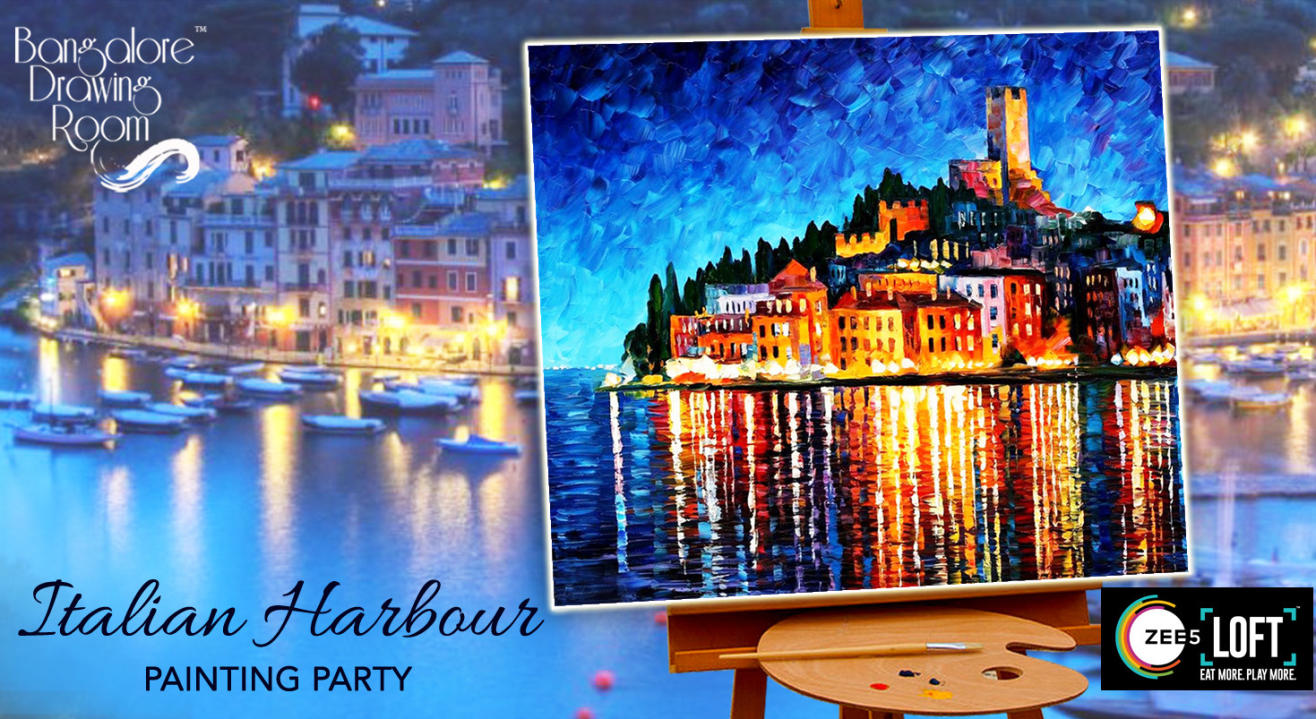 Italian Harbour Painting Party by Bangalore Drawing Room