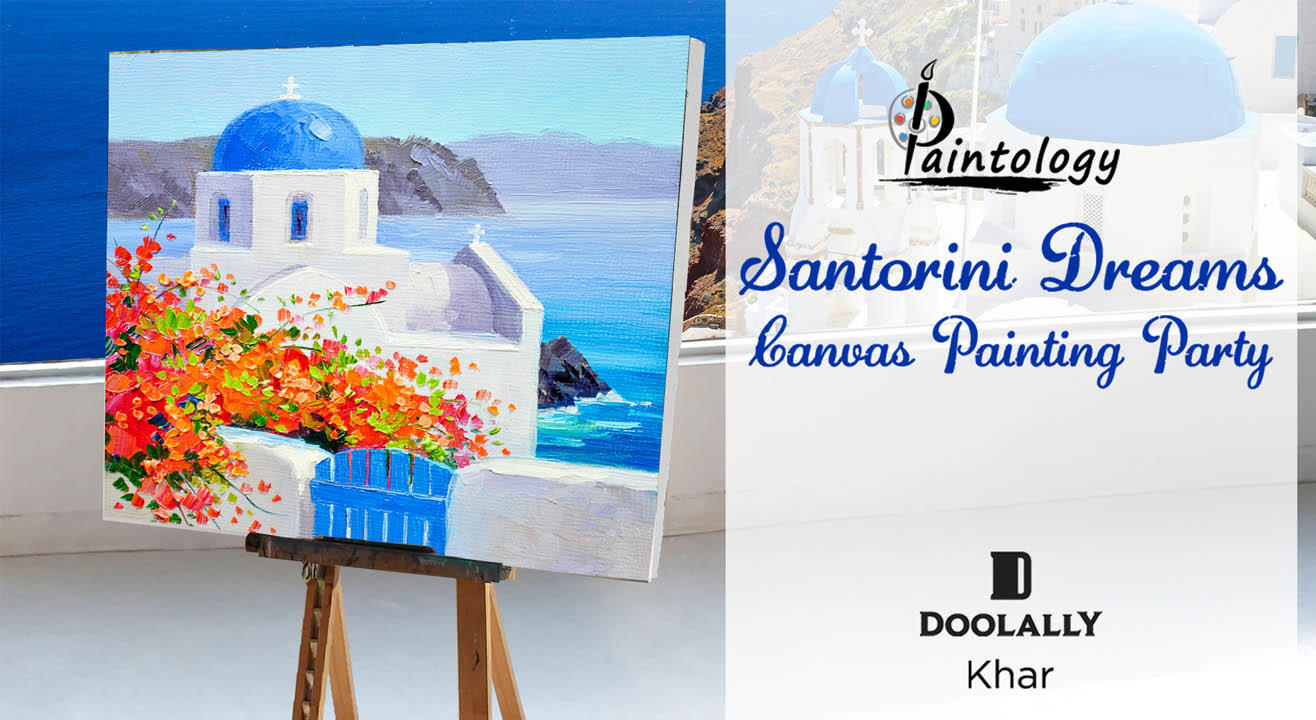 Santorini Dreams- Canvas Painting Party by Paintology