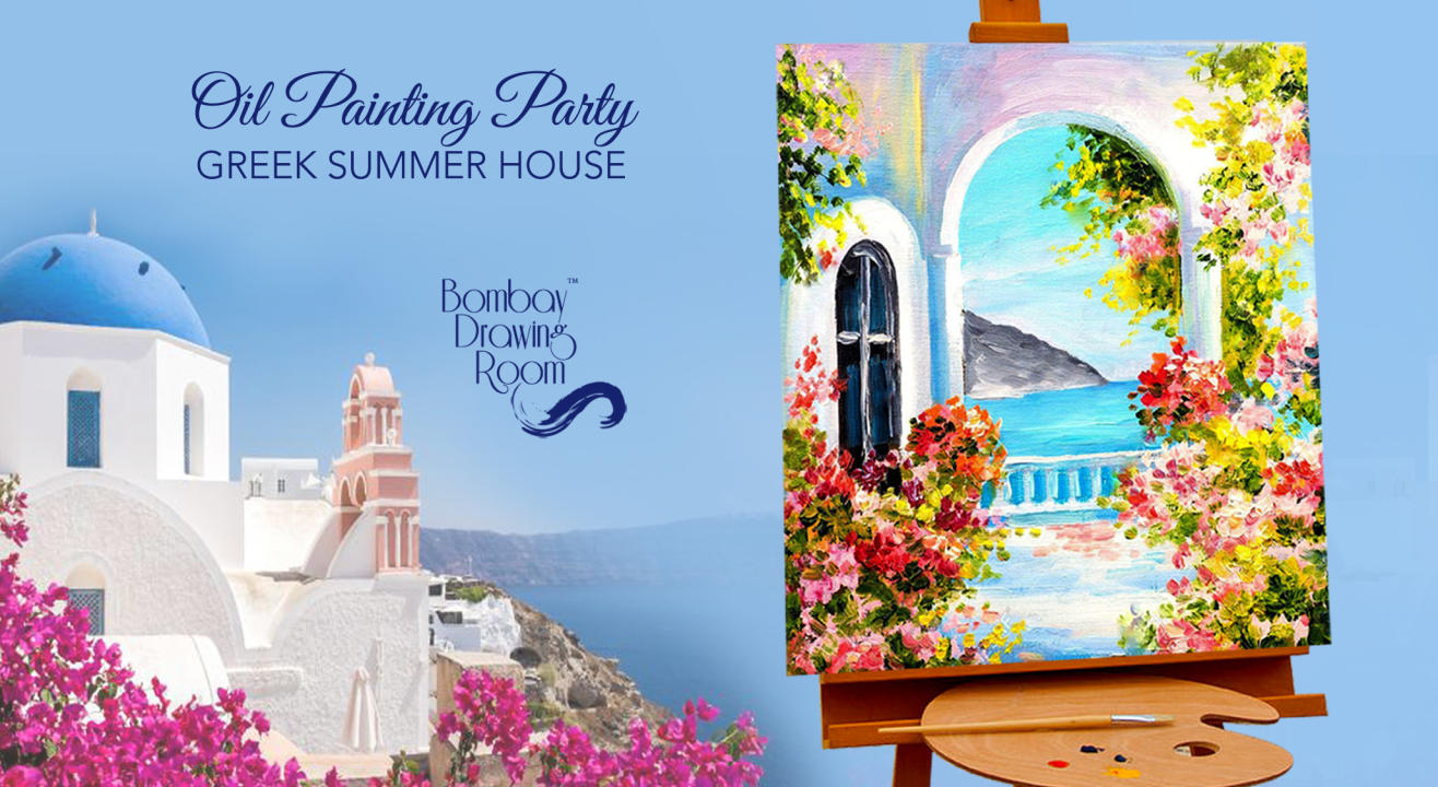 Oil Painting Party Greek Summer House by Bombay Drawing Room