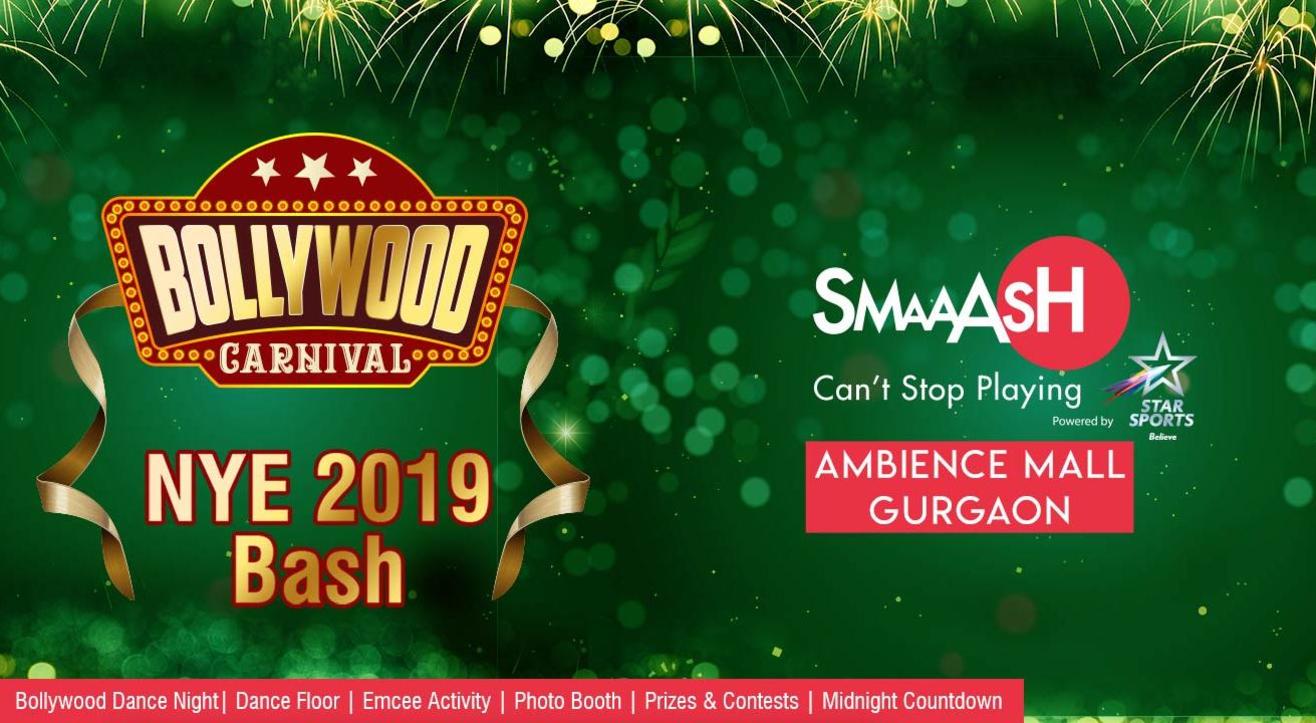 New Year's Eve 2019 Bollywood Carnival Dance Party at SMAAASH - Ambience Mall, Gurgaon