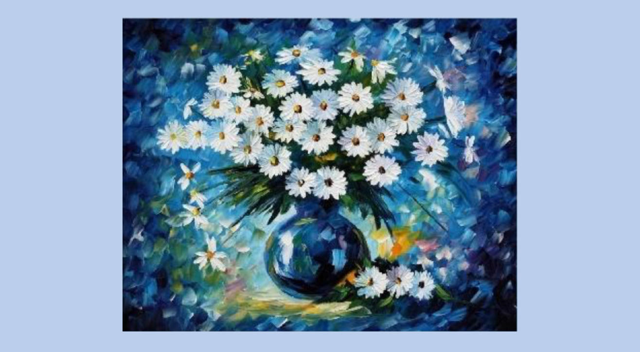 Daisies In The Vase Canvas Painting Workshop