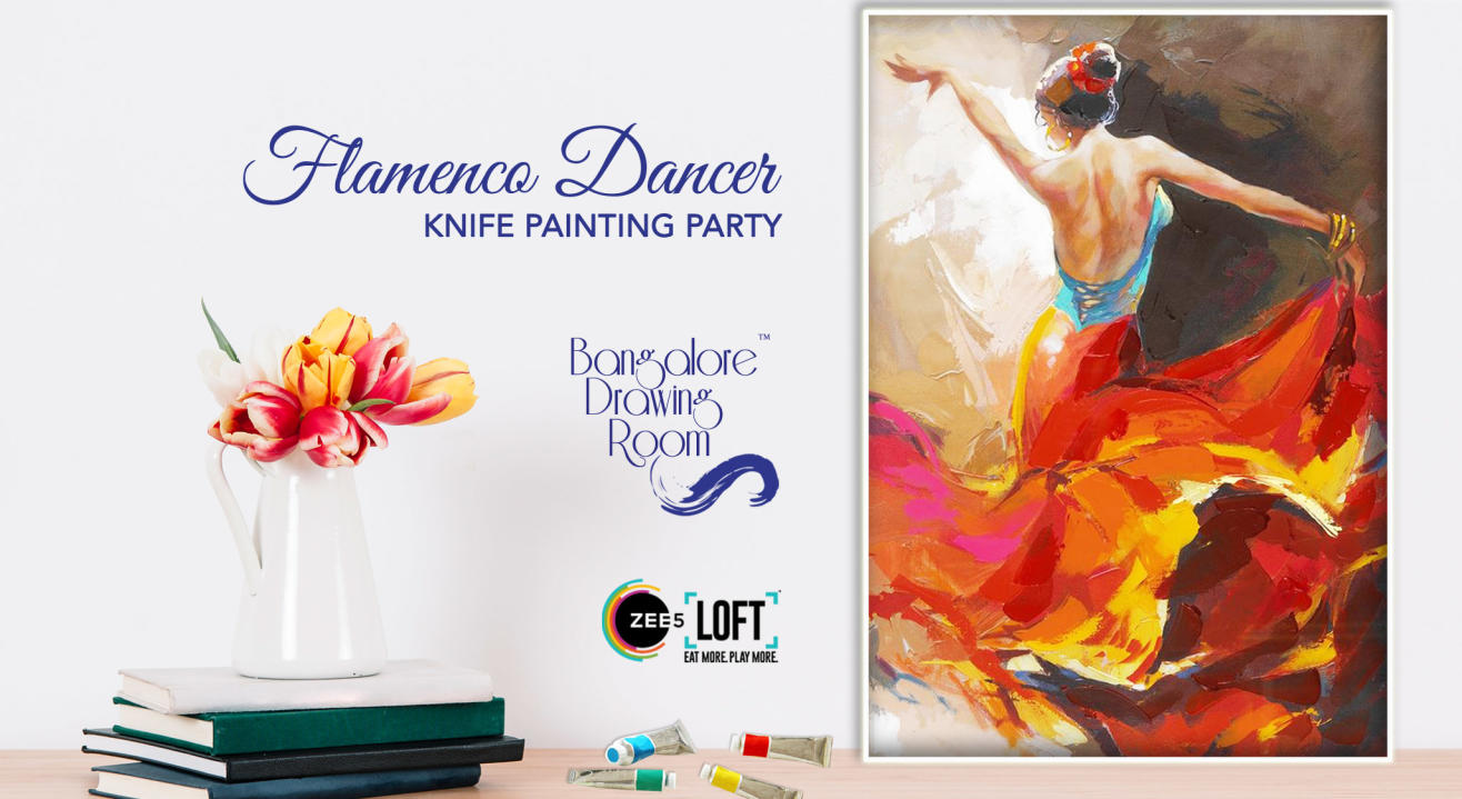 Flamenco Dancer Knife Painting Party by Bangalore Drawing Room