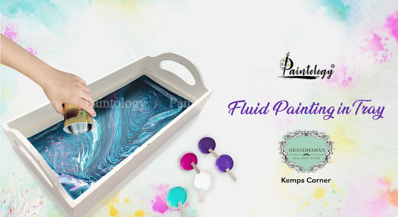 Fluid painting in Tray at Kemps Corner by Paintology