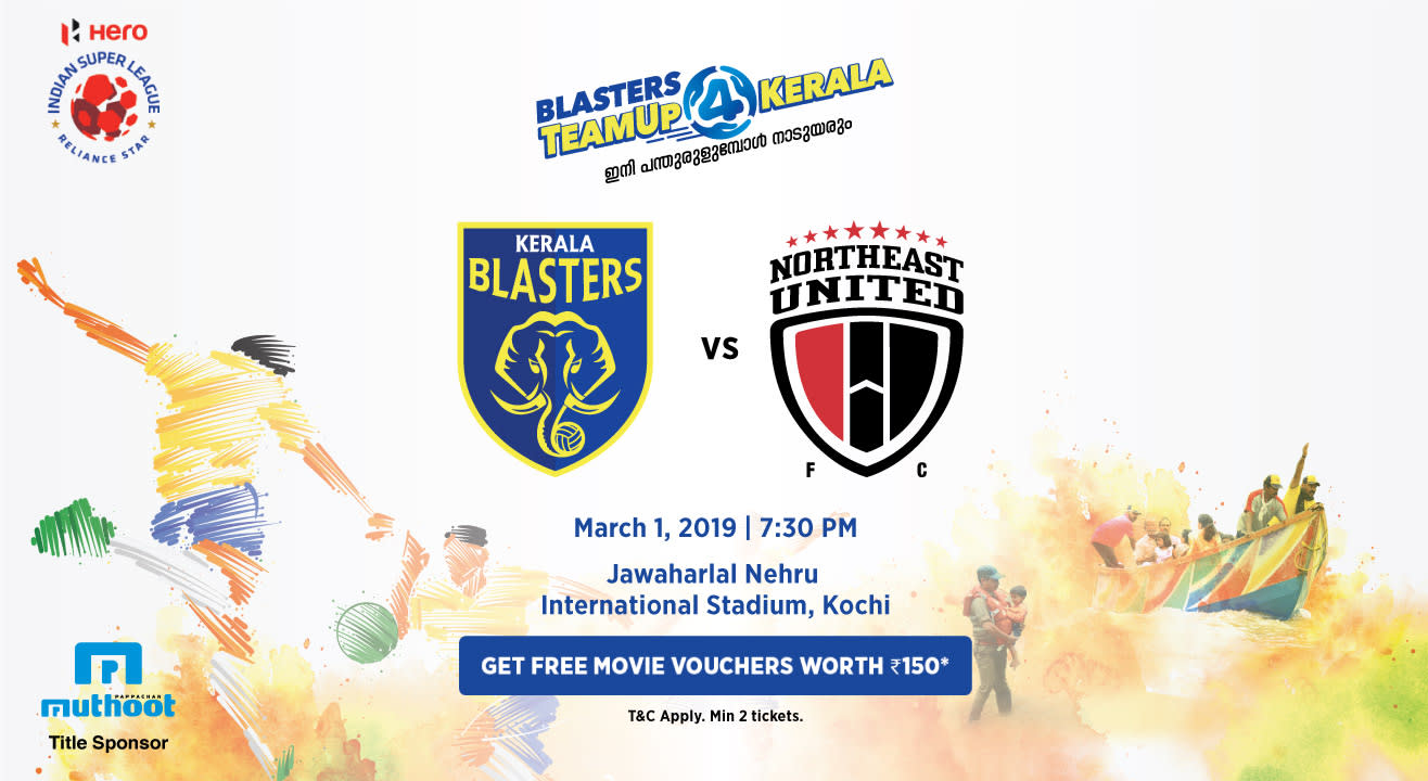 HERO Indian Super League 2018-19: Kerala Blasters FC vs NorthEast United FC