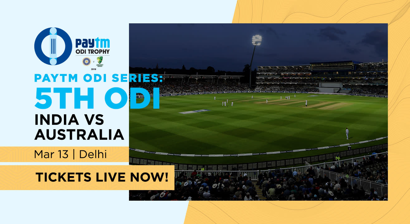 Paytm ODI Series: 5th ODI India V Australia, Delhi