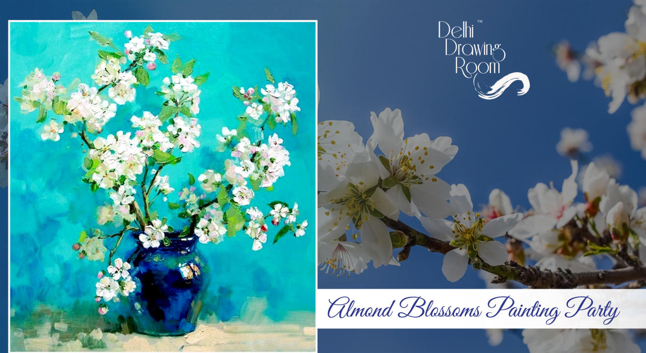 Almond Blossoms Painting Party by Delhi Drawing Room