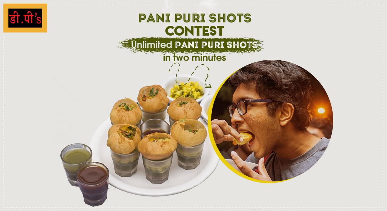 Pani Puri Shots Contest on DP’s Fast Food Center