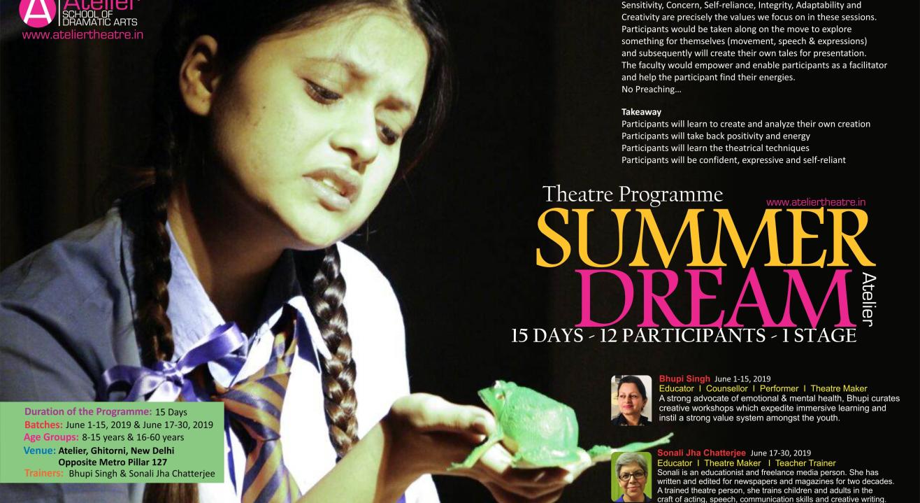 Atelier's Summer Dream Theatre Program