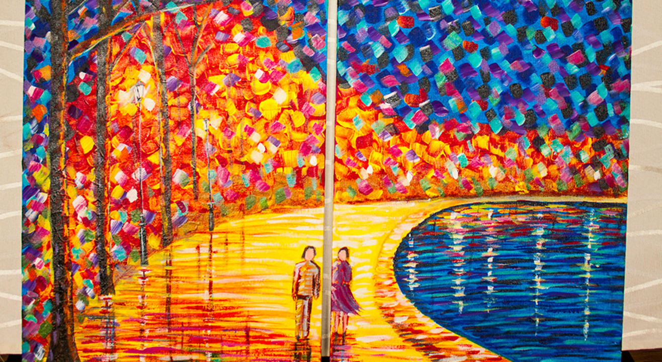 Acrylic Canvas Painting (Painting in Pairs)