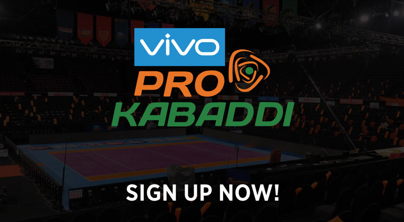 Sign up for updates on the VIVO Pro Kabaddi League 7 2019 - 2020