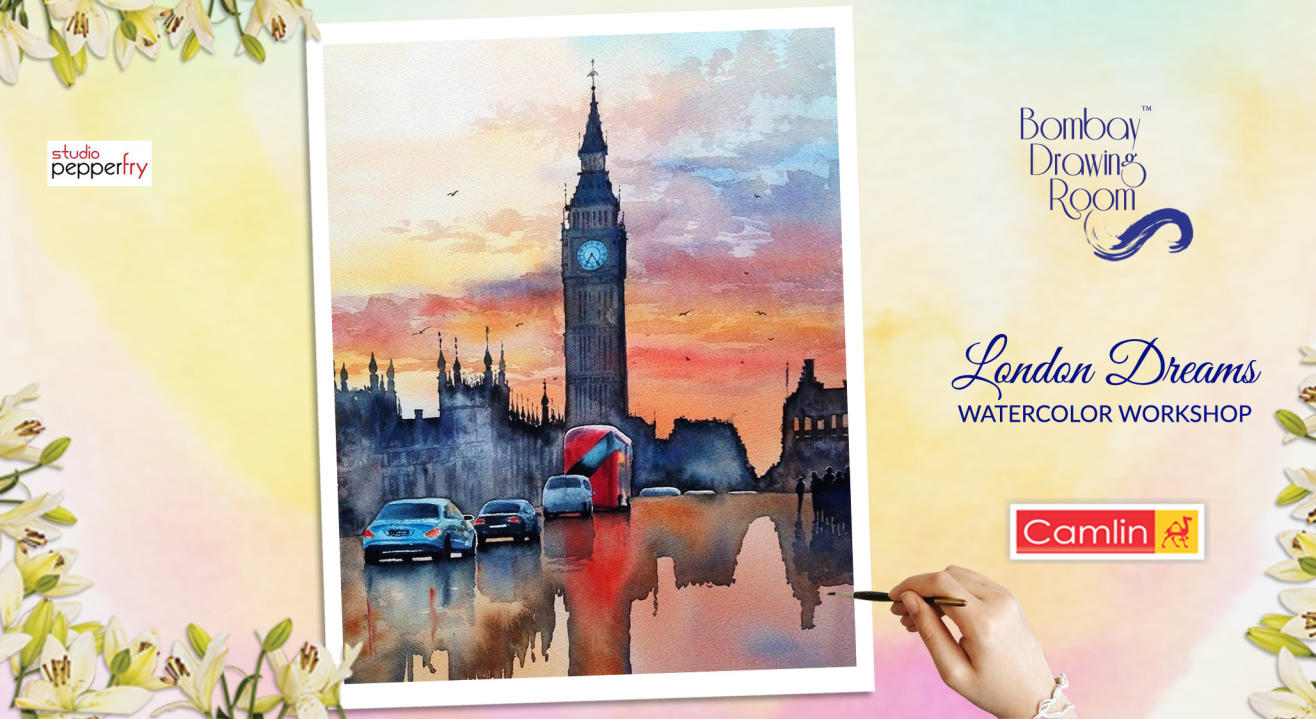 London Dreams Watercolor Workshop by Bombay Drawing Room