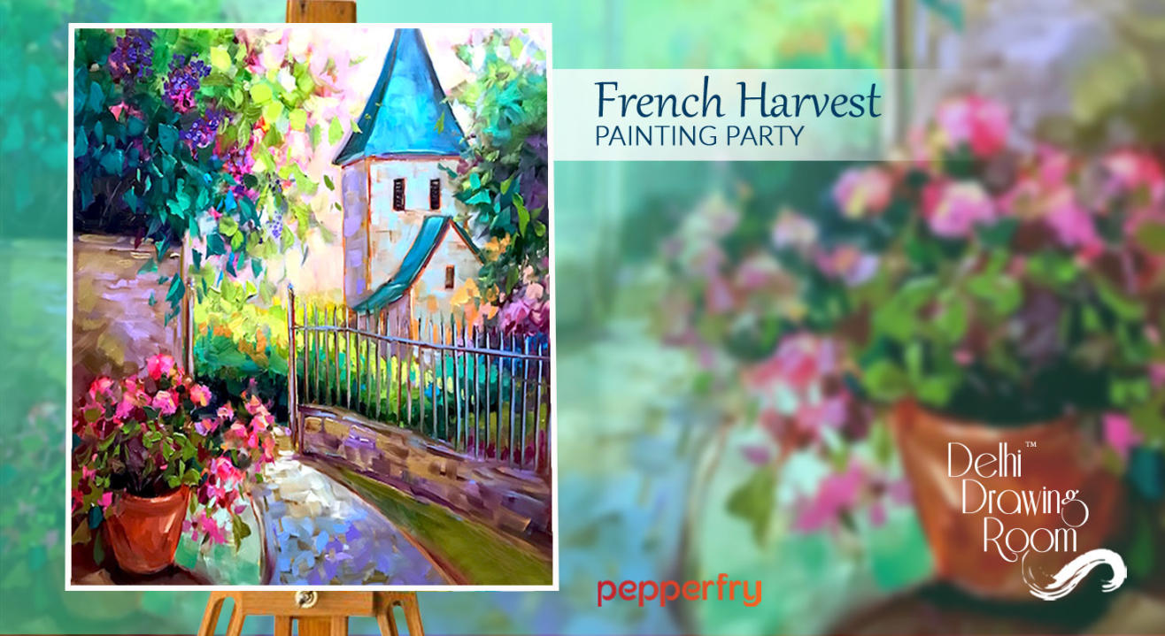 French Harvest Painting Party by Delhi Drawing Room