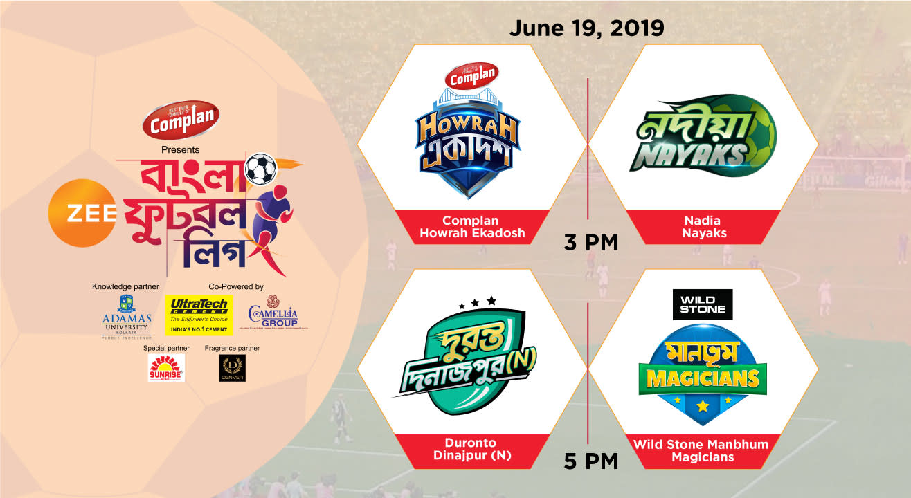 ZBFL 2019 : Howrah Ekadosh vs Nadia Nayaks and Duronto Dinajpur (N) vs Wildstone Manbhum Magicians