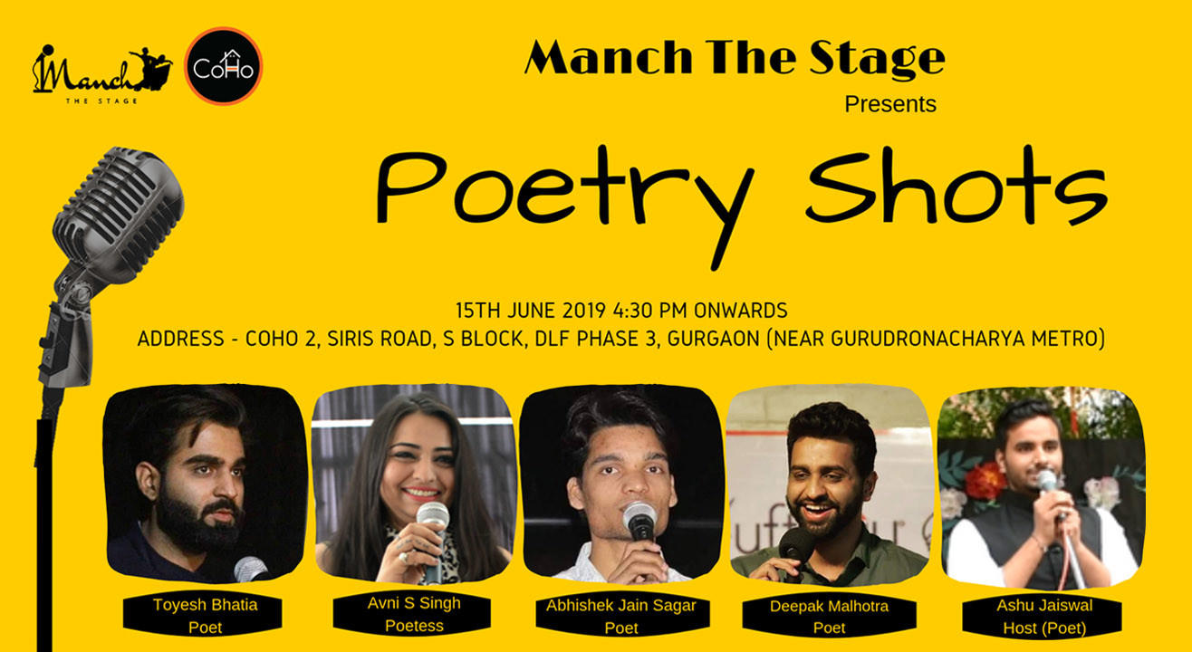 Poetry Shots by Manch The Stage | Best Poetry Line up for Delhi NCR 