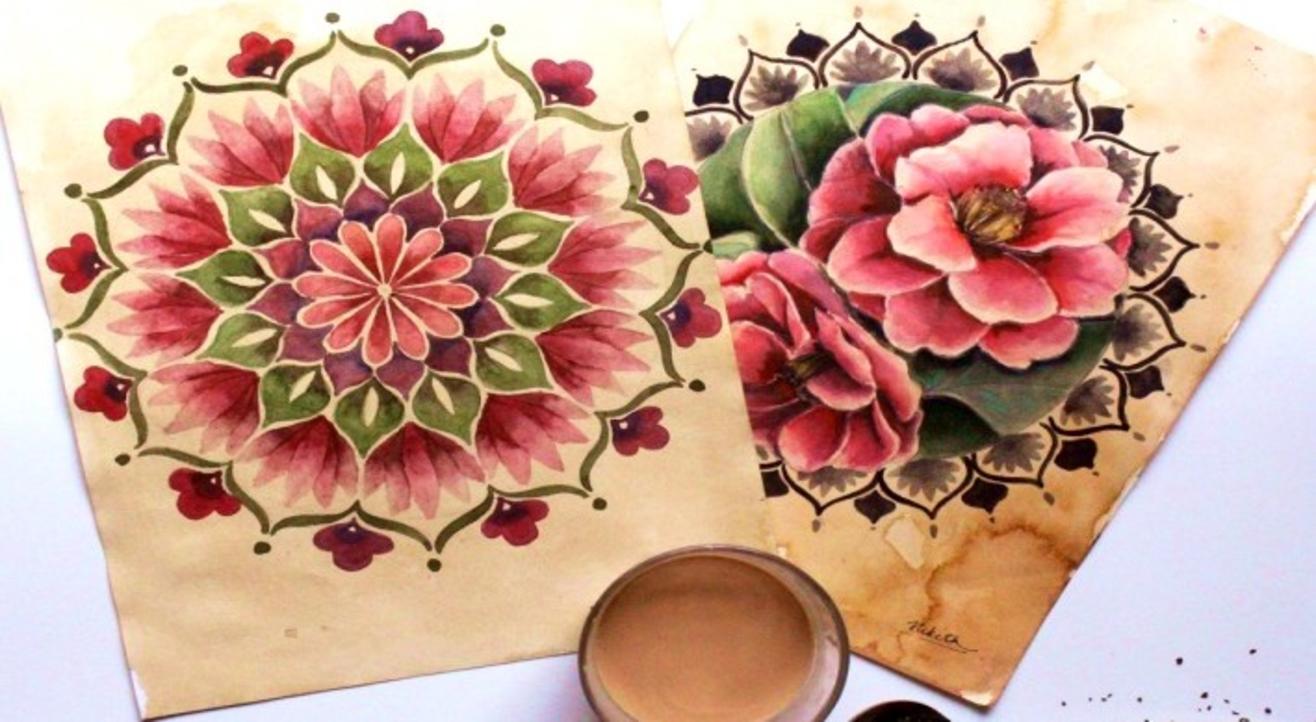 Vintage floral mandala workshop