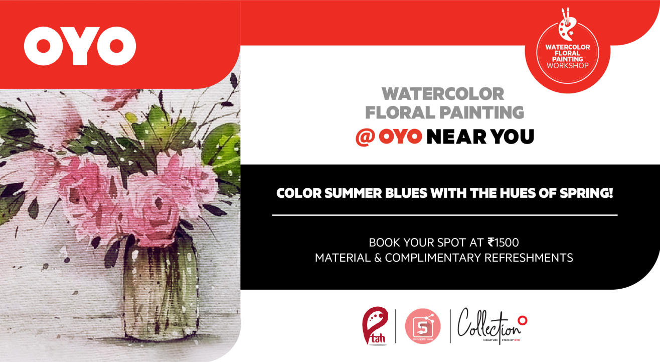 Watercolor Floral Painting Workshop @OYO Near You